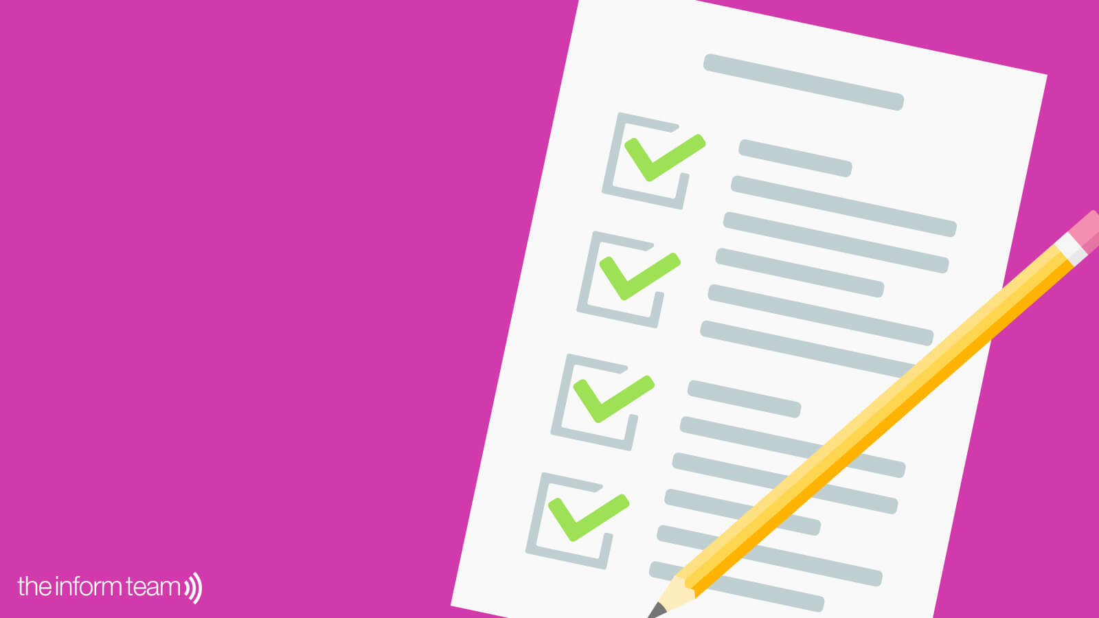 A check list for our establish approach in our four E's change management procedure