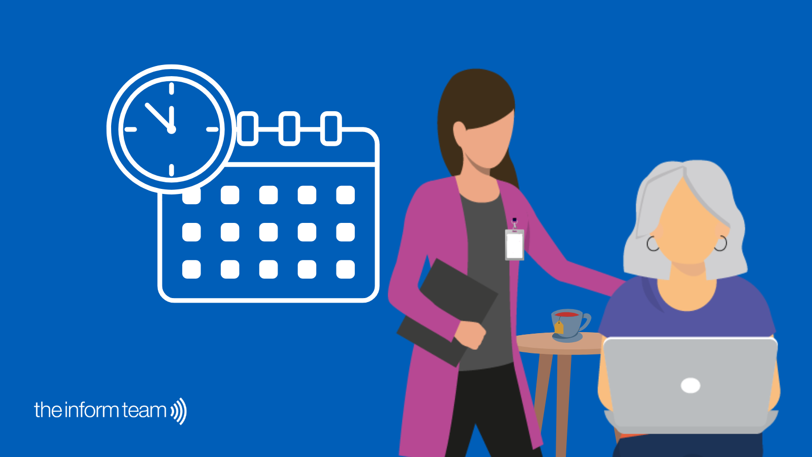 Microsoft 365 for social care A social care worker comforts a resident