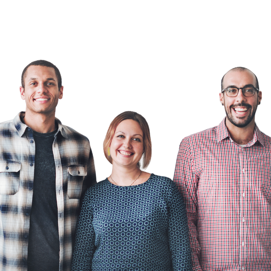 Change management burger – CCN (2) A group of three people standing face on towards the camera
