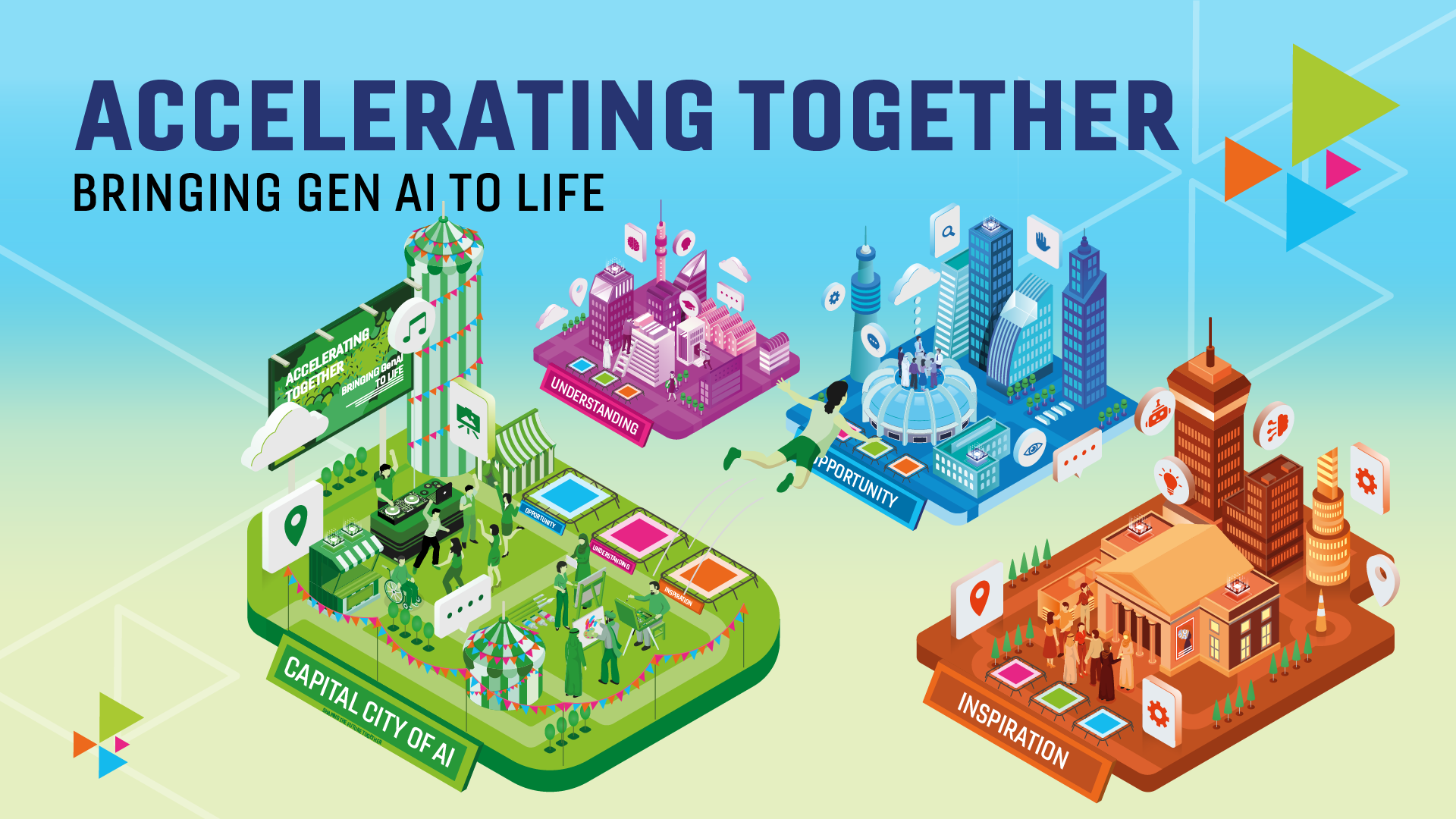 Illustration from AI engagement event, accelerate together - bringing gen AI to life